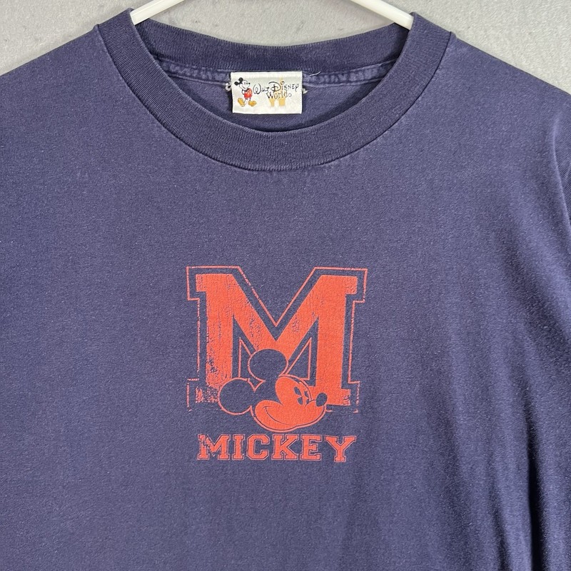 Walt Disney World Mickey Mouse T Shirt Adult Medium Blue Long Sleeve Mens gallery