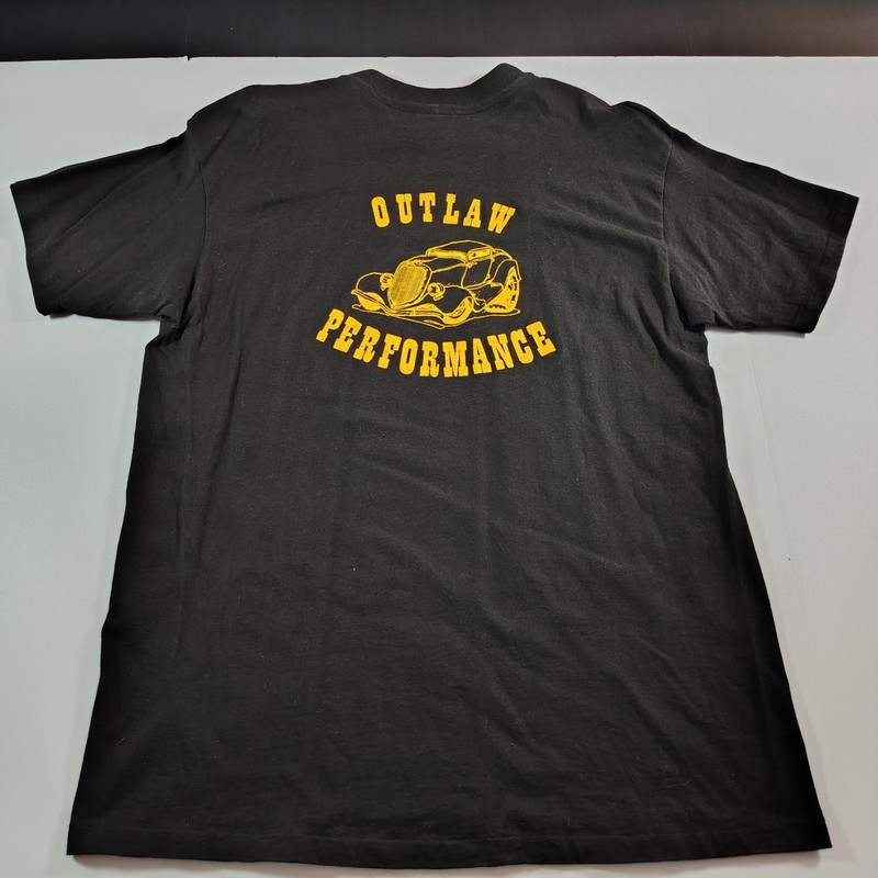 Vtg 90s Outlaw Performance Cars Tee Sz XXL Racing Single Stitch USA Double Sided gallery