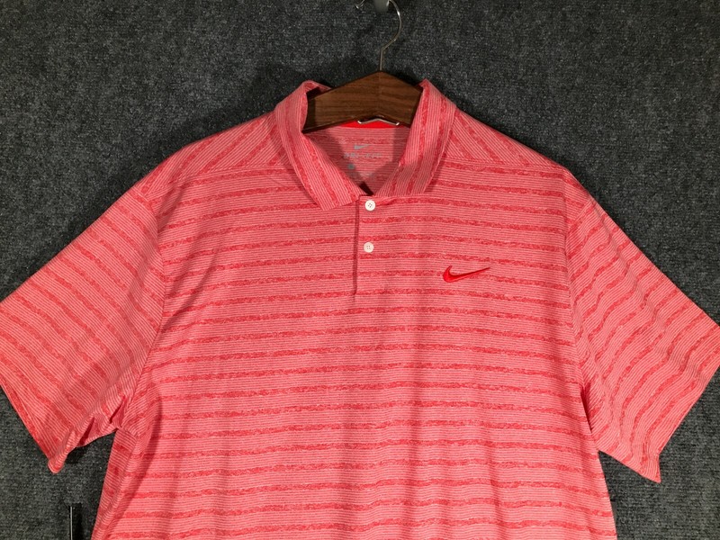 Nike Dri Fit Tee Shirt Mens Extra Large Stretch Red Collar Short Sleeve XL Soft gallery