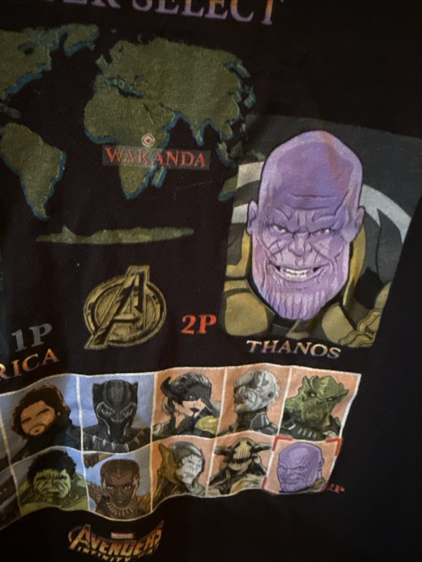 Marvel Avengers Endgame Player Select Captain America Vs Thanos T-Shirt | Medium gallery