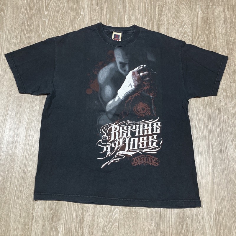 Dyse One Shirt XL 00s Y2k Refuse To Lose Fighting Fighter Graffiti Tee