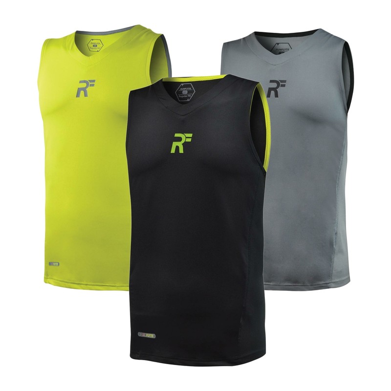 RunFlyte Men’s Hybrid Tank Top Training Running Fitness Workout Yoga Gym f1004