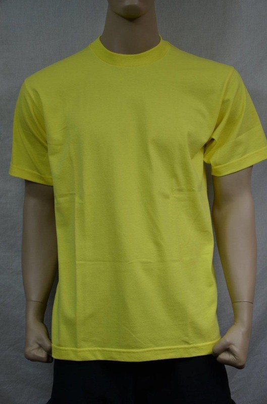 1 NEW PRO5 SUPER HEAVY WEIGHT T-SHIRT YELLOW TEE PLAIN BLANK COTTON S-5XLT