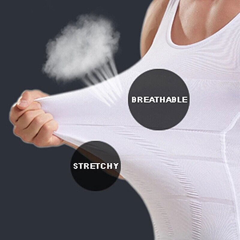 Men Cooling Weighted Workout Shaping Vest Weight Loss Slim Sleeveless Tank Top gallery