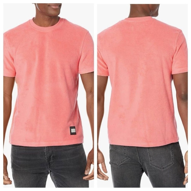 Ugg Men’s Mathew Short Sleeve Terry Textured Fabric Crewneck shirt size small