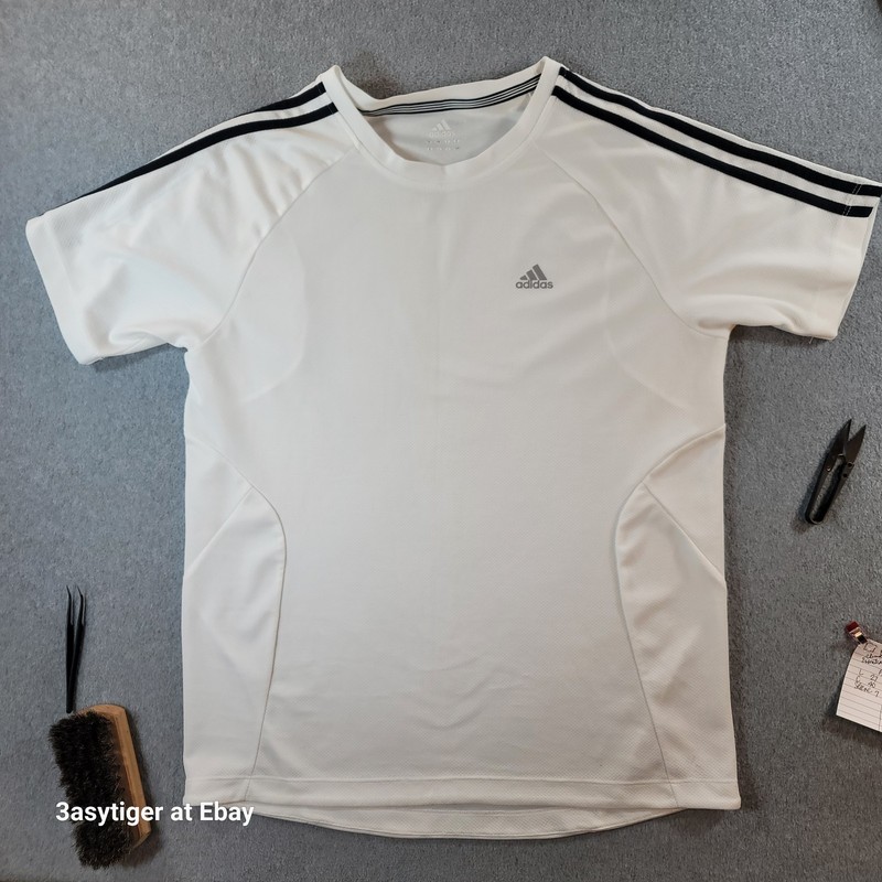 Adidas Essentials Clima365 Climalite Cool Tech Athletic Top White Black Men’s M