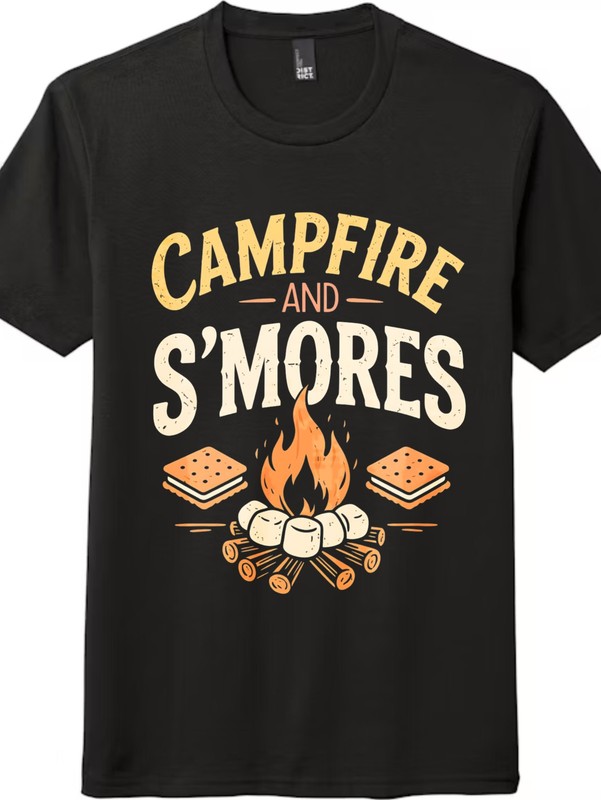 Campfire S’mores T-Shirt for Camping Trips & Outdoor Adventures