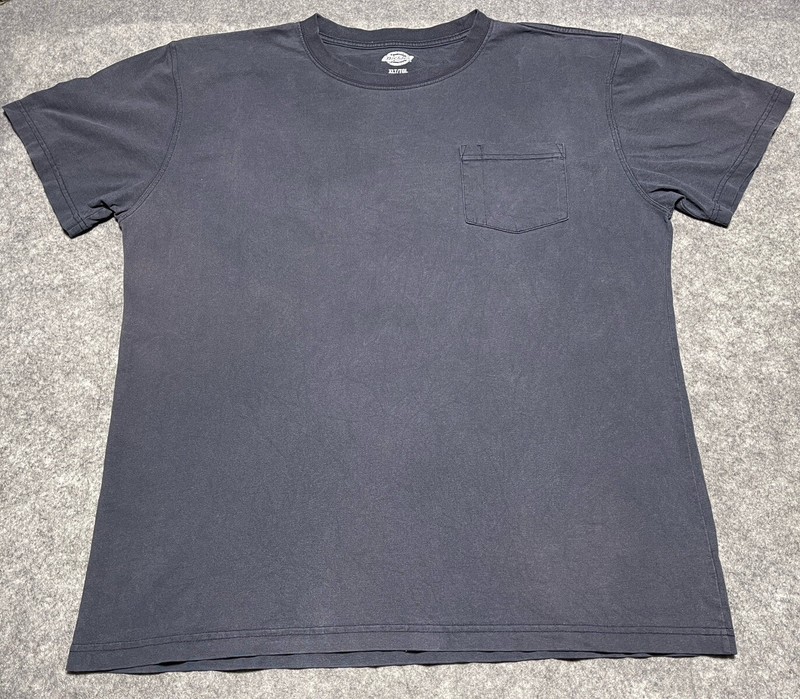 Dickies Fade Blue BLANK grunge Skater Low Key SMOKED out Y2K Shirt BAGGY XL Tall