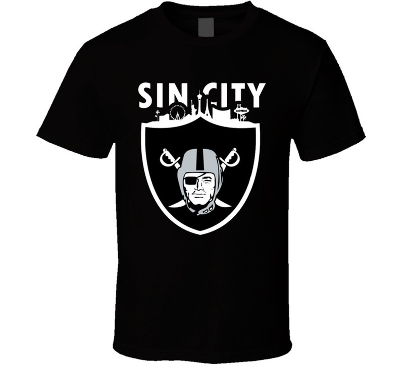 Sin City Las Vegas Raiders Football T Shirtokland Las Vegas Raiders Sin City De