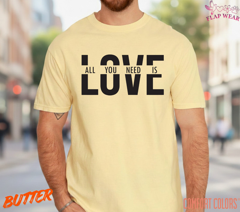 Unisex All You Need Is Love T shirt Men T shirt Women valanity day Romantic gallery