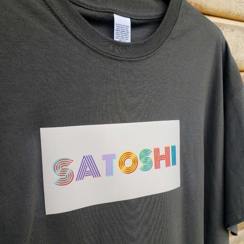 Satoshi Bitcoin T-Shirt Dark Grey – BTC Cryptocurrency Satoshi Nakamoto – New