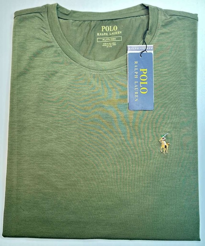 NWT Polo Ralph Lauren Men Crew Neck Olive Green T Shirt Free Shipping