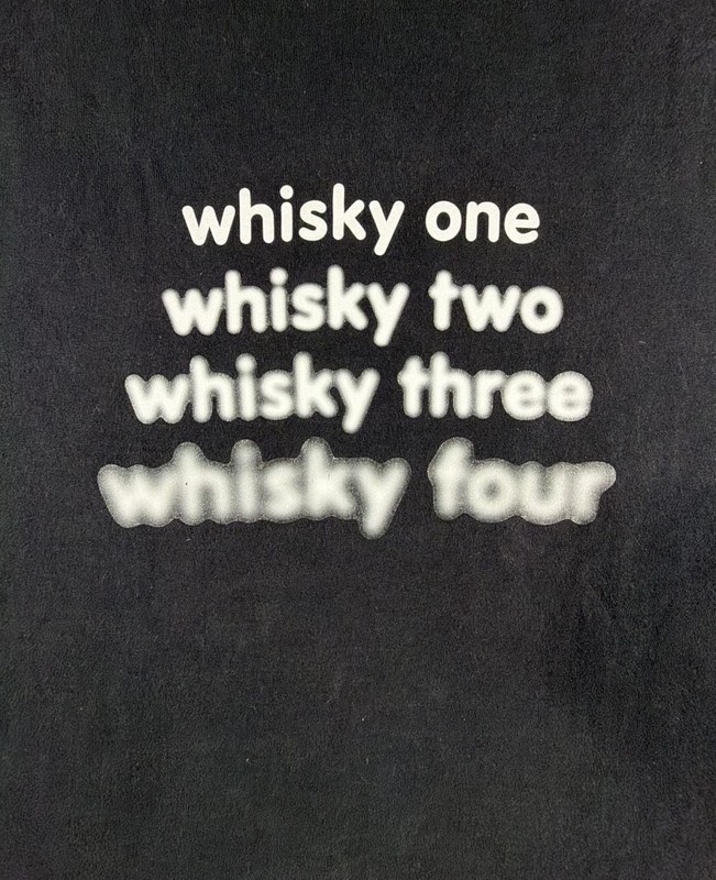 Vintage Y2K One Whiskey Two Whiskey Humor T-Shirt Rare size L color black