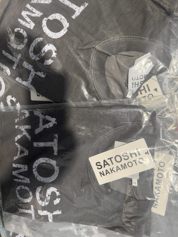 Size Medium, Satoshi Nakamoto T-shirt designer color Gray, 100 % Cotton gallery