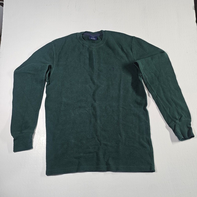 Polo Ralph Lauren Thermal Sleepwear Shirt Men’s M Dark Green RN 15763 Logo Pony