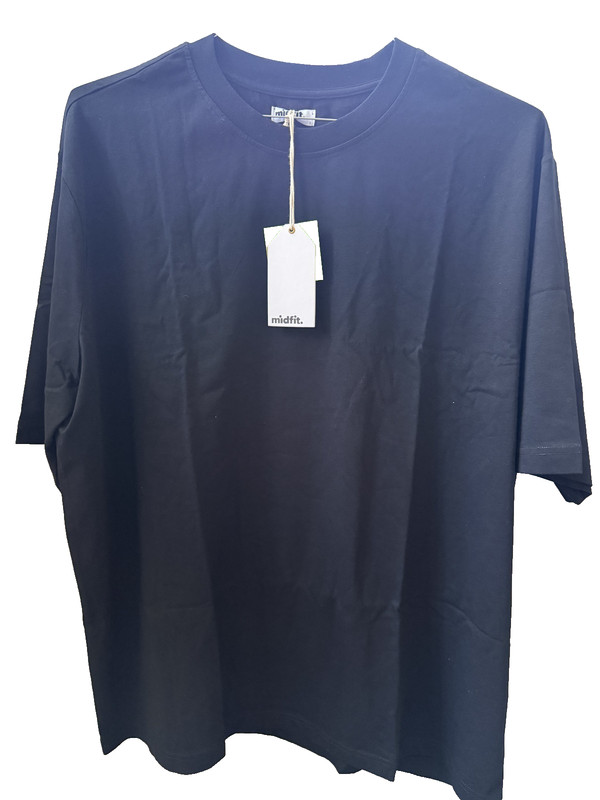 MidFit Oversized T-Shirt 100% Heavy Cotton Eco-Friendly Unisex Tee - Large gallery