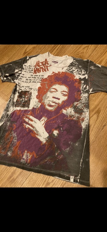 RARE Vintage Jimi Hendrix ALTAMONT Allover Print Little Wing 2007 Shirt