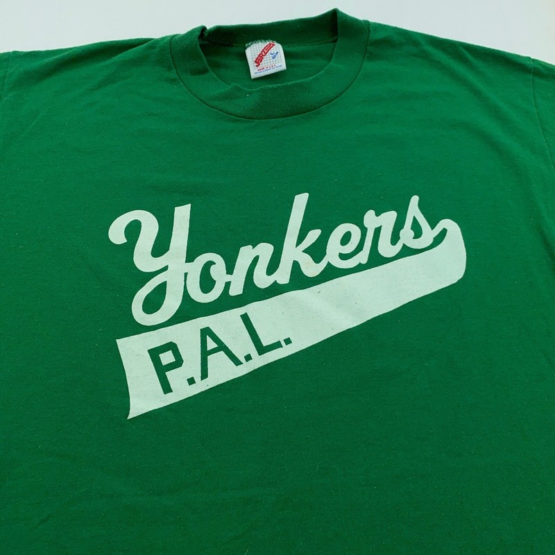 vtg 90s YONKERS P.A.L. T-Shirt M/L soft thin new york police athletic league
