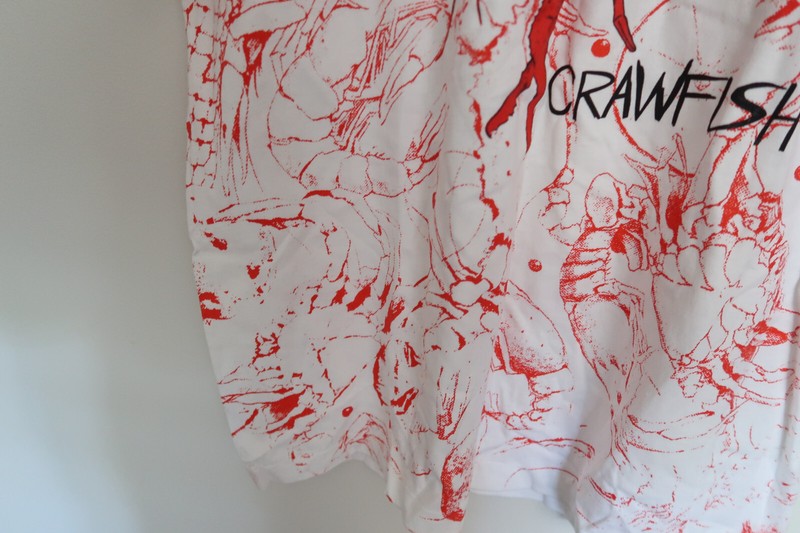 New Orleans Crawfish All Over XL Sof Tee T-Shirt Large Graphics White and Red gallery