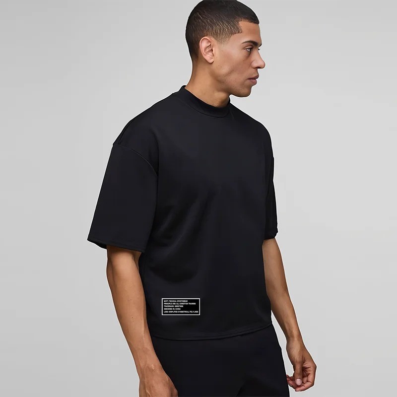 Men's Cotton Heavyweight Oversized Boxy Style Casual T-Shirt Summer Streetwear gallery