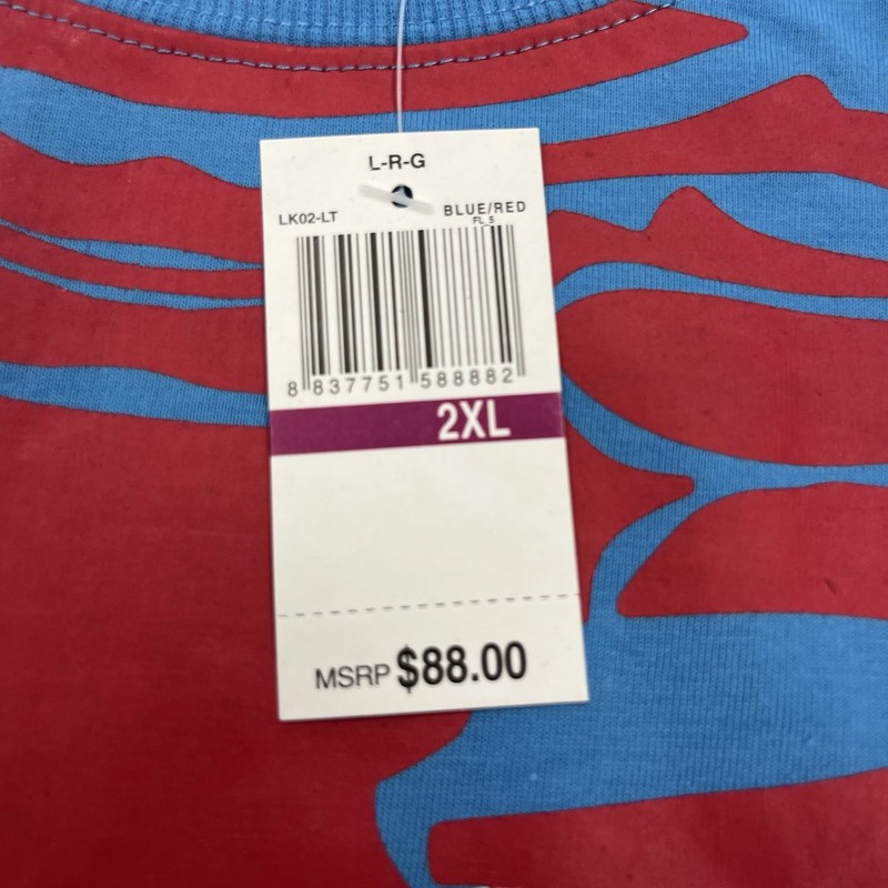 LRG Dead Serious Shirt Mens 2XL Blue Skeleton Lifted Research Group Kanye Glow gallery