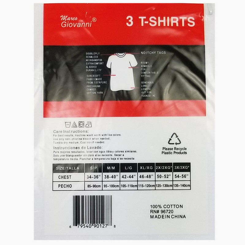 New 3-12 Pack Men's 100% Cotton Tagless T-Shirt Undershirt Tee Plain White S-XL gallery
