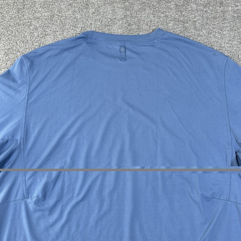 2 Lululemon Men’s Easy Set Train Short Sleeve Shirts Blue Dark Green 2XL LOT gallery