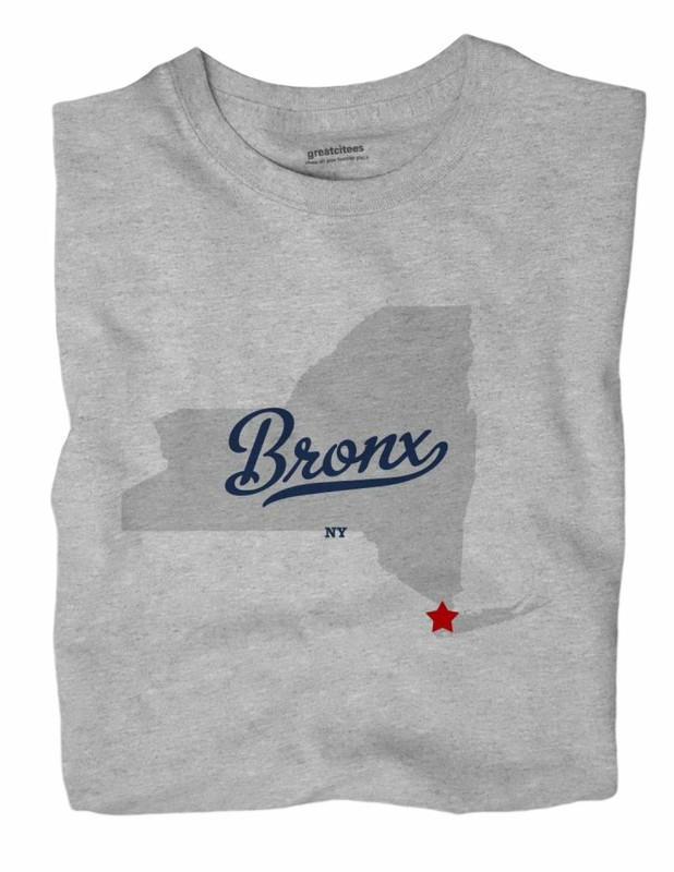 Bronx New York NY T-Shirt MAP