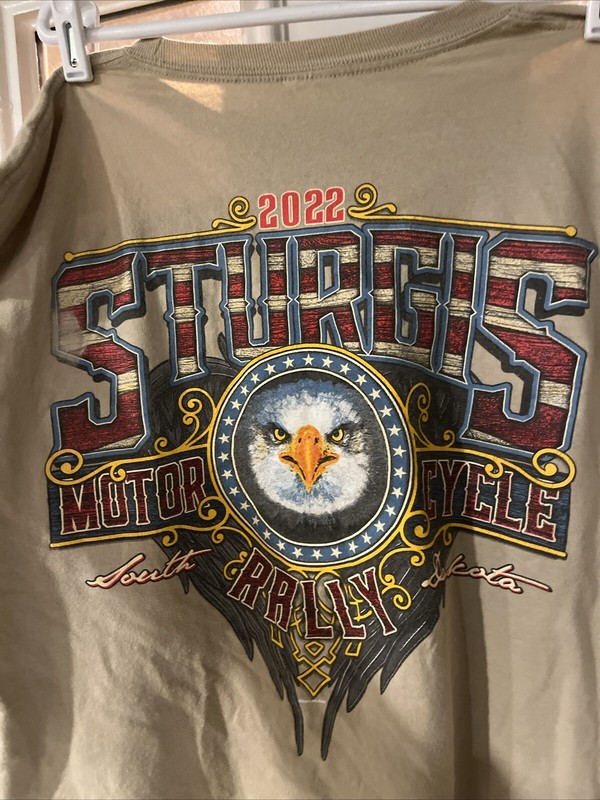 Biker Life Men Shirt XL Sturgis Motorcycle Rally 2022 Eagle gallery
