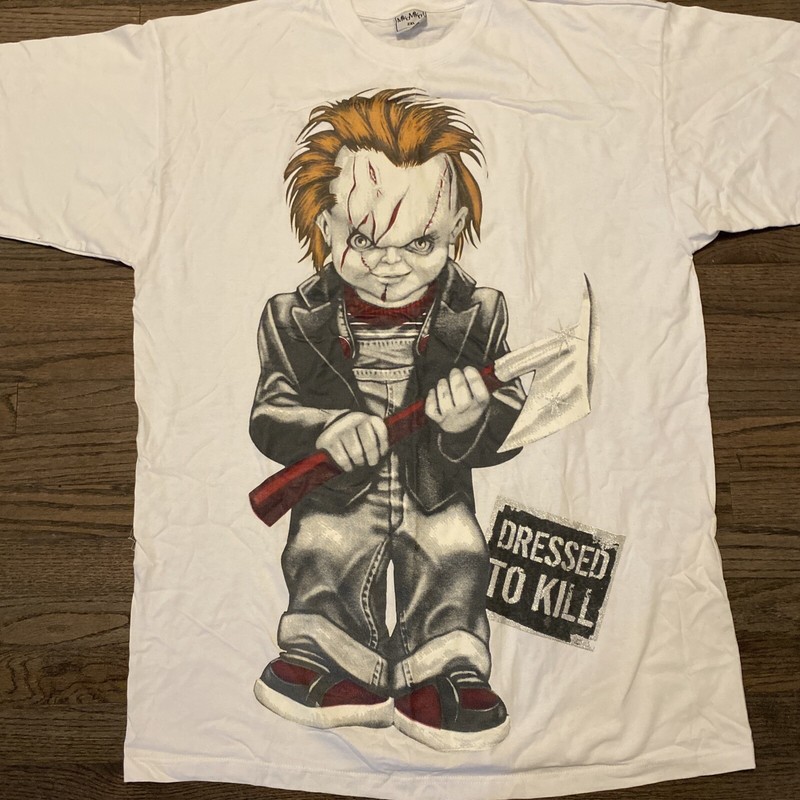 MikoMiko White T-Shirt Chucky Dressed To Kill Size 2XL gallery
