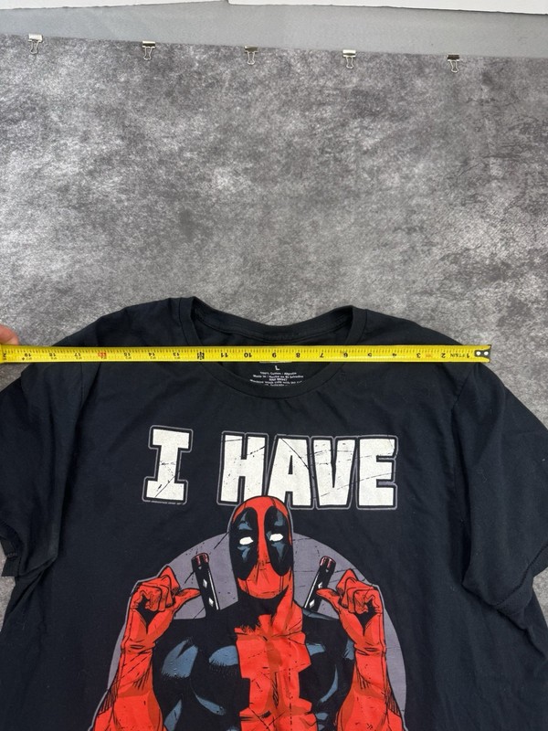 Marvel Deadpool Comics Mens Graphic T-Shirt Black I Have Issues size Large Black gallery