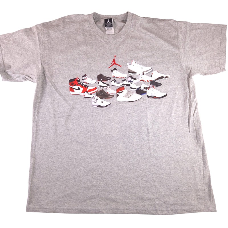 Vintage Air Jordan Retro All Shoes OG 1-21 I-XXI T Shirt Size XL iv xi iii xiii