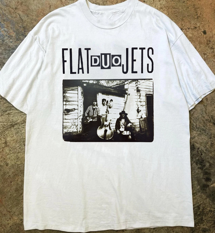 Flat Duo Jets – Flat Duo Jets – Vinyl White All Size S-5XL T-Shirt AE120