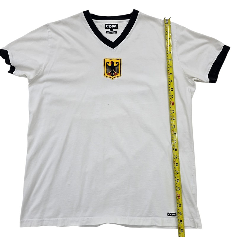 Copa Mens Sports T Shirt White V Neck Ringer XXL Vintage gallery