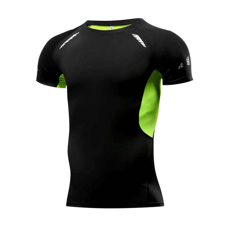 Men’s Compression Top, Breathable Moisture Wicking Workout T-shirt For Outdoor S