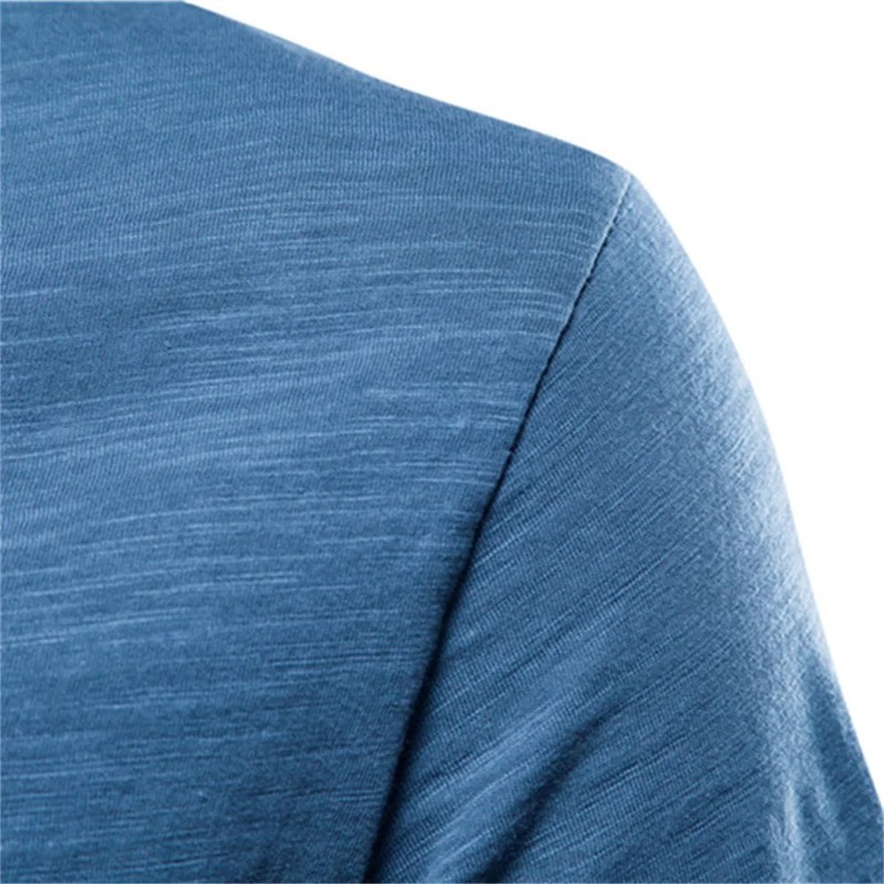 Brand Quality 100% Cotton Men T-shirt V-neck Fashion Design Slim Fit Soild T-shi gallery