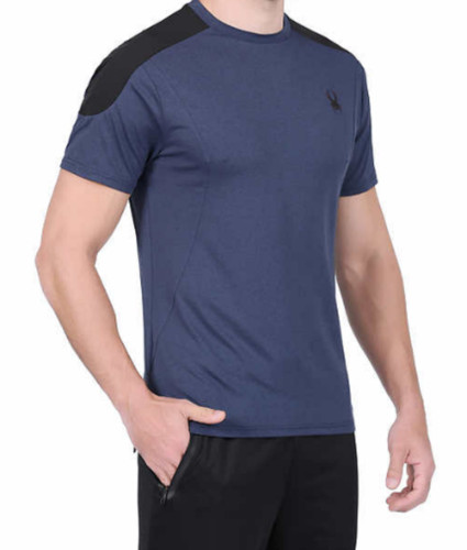Spyder Men’s Active Short Sleeve Tee Moisture Wicking 4 Way Stretch