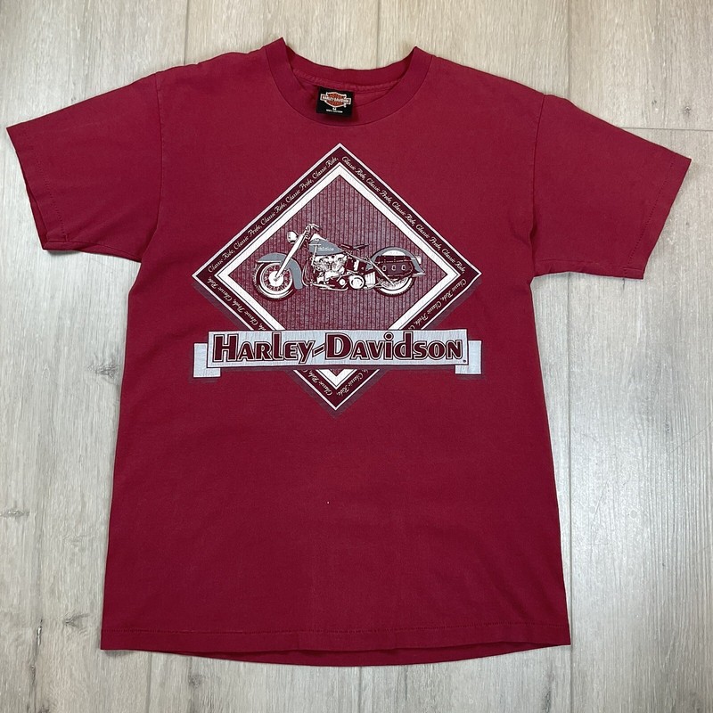 Harley Davidson T Shirt Mens Medium 90s Vintage Single Stitched Double Sided