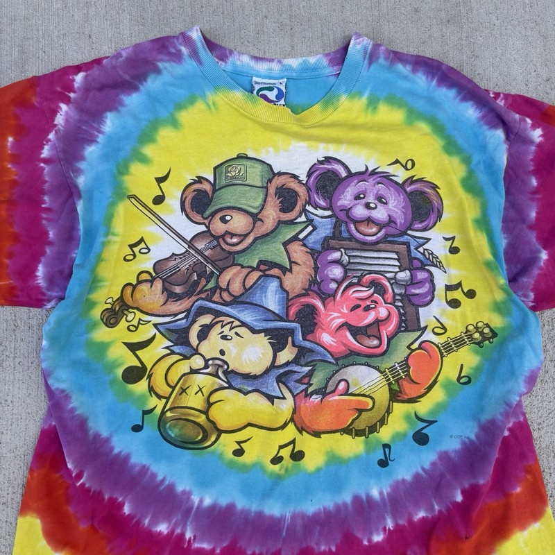 Liquid Blue Grateful Dead Big River Jamboree Tie-Dye T Shirt Size L gallery