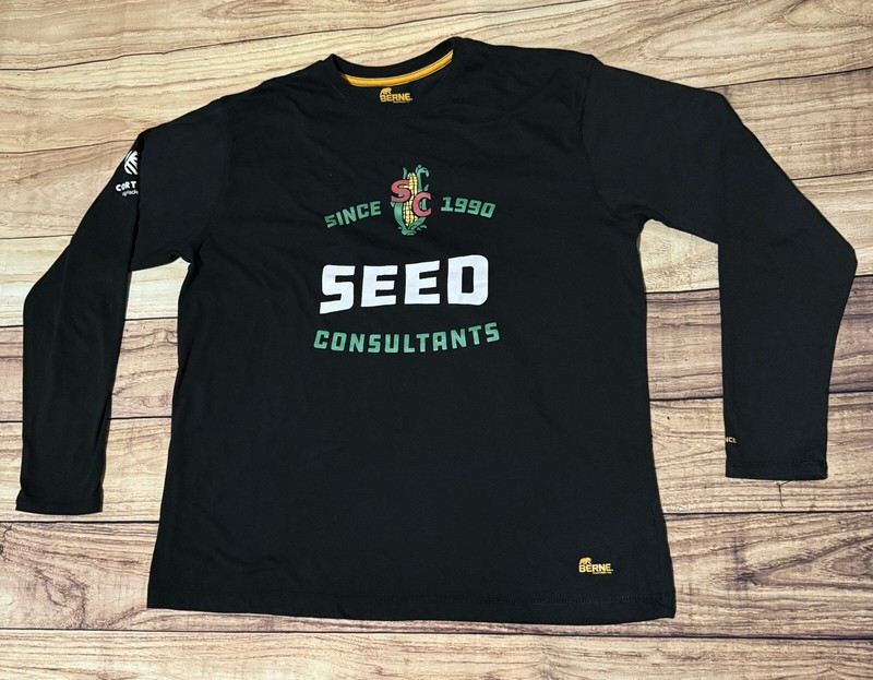Berne Work Wear Seed Consultants Endurance since 1990 T Shirt XL Long Sleeve