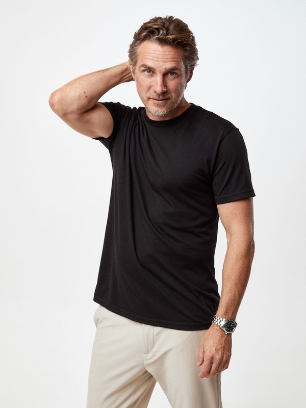 NEW Men's Fresh Clean Threads All Black Crew 6-Pack - Regular FIT-SHIPS FREE! gallery