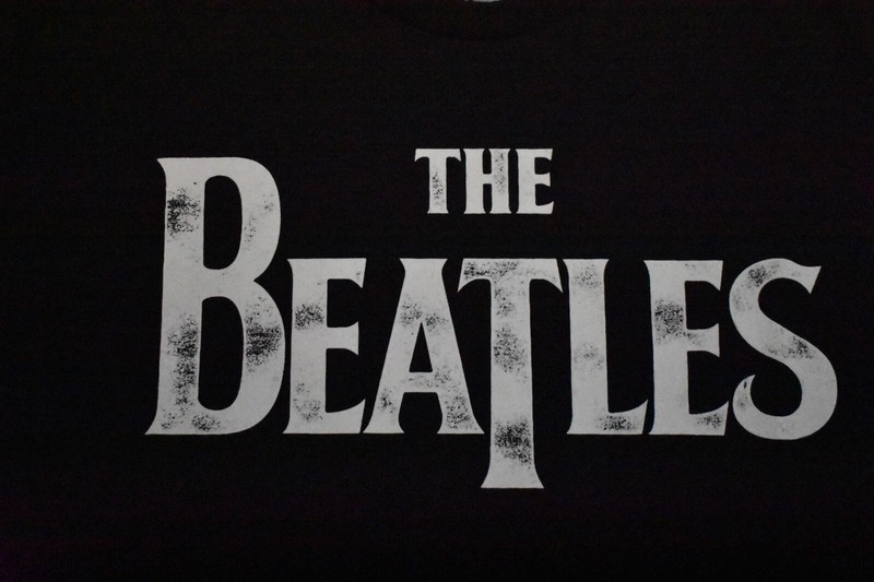 The Beatles Mens The Beatles Distressed Logo Black Shirt New M, L, XL, 2XL gallery