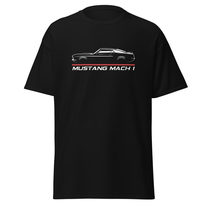 Mustang Mach 1 1970 Shaker Hood Twist Twister Custom Graphic Tee T-Shirt Gift