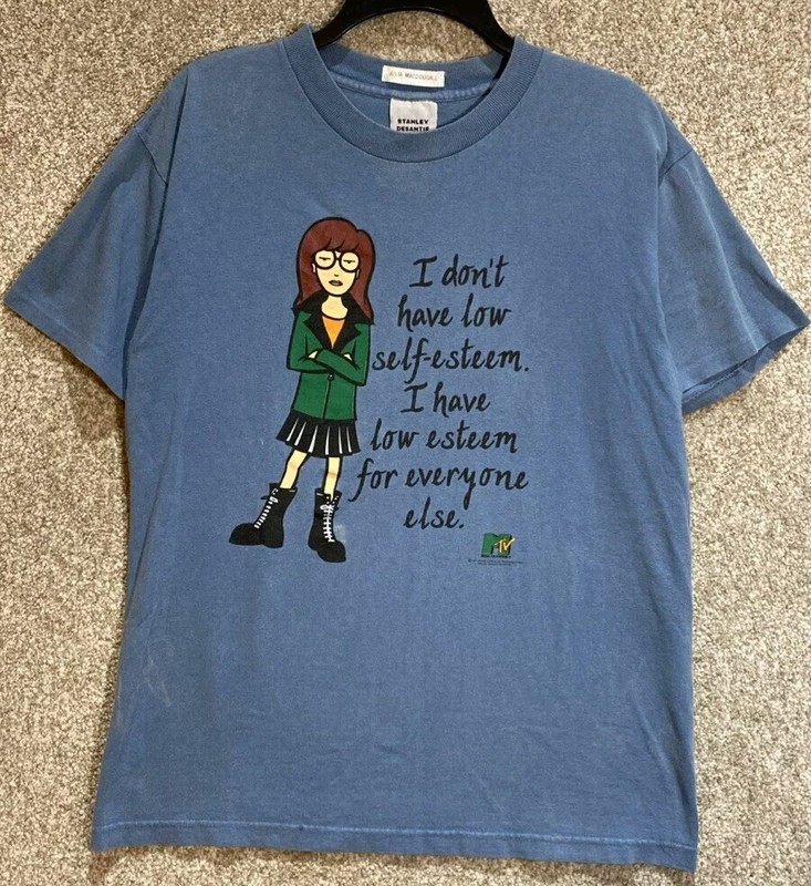 Vintage 90s Stanley Desantis MTV Daria Single Stitch T-Shirt Size Medium USA