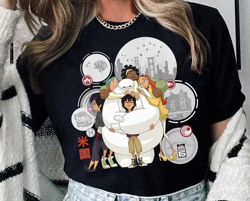Big Hero 6 Hello I’m Baymax Family World 6 Black T-Shirt 2025