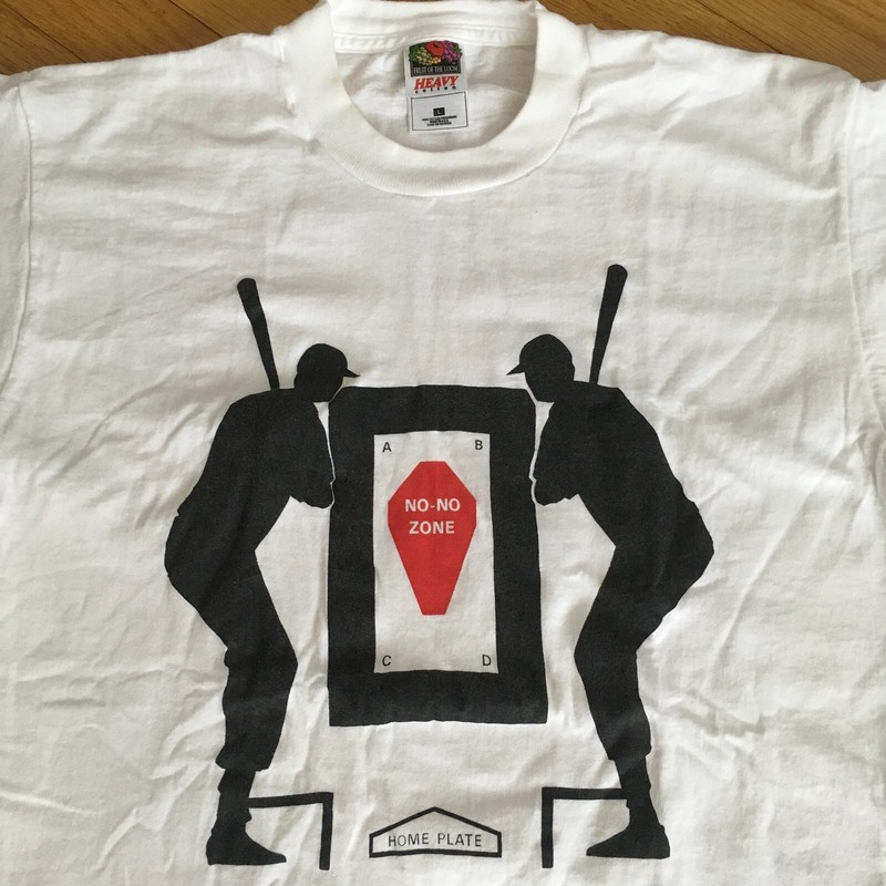 VTG 90s Baseball Strike Zone T-Shirt L Single Stitch Cotton USA