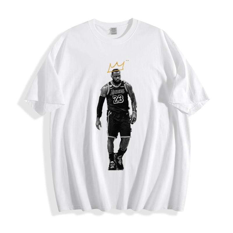 LeBron James King Crown T-Shirt – Black & White Royal Art Unisex Tee