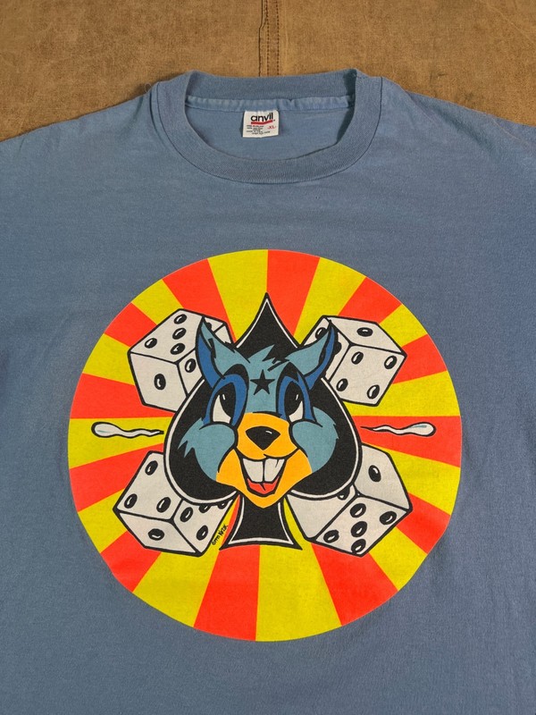 Vintage Frank Kozik Pop Art Loser Single Stitch Made in USA Blue T Shirt XL gallery