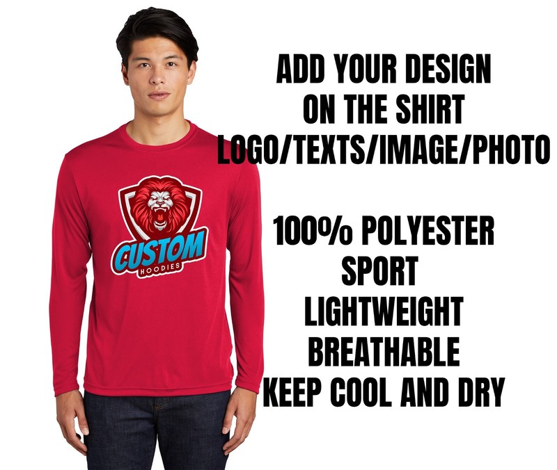Ink Stitch Design Your Own Custom Printed Poly Performance Long Sleeve Tees gallery