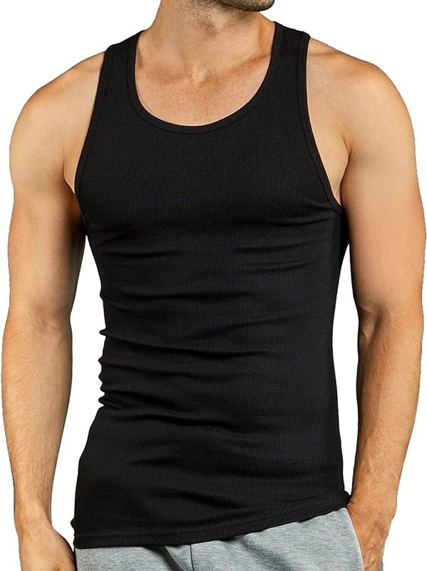 3 pieces Knocker Men's Wife Beater Ribbed Undershirt A-Shirts Tank Top S-3XL gallery